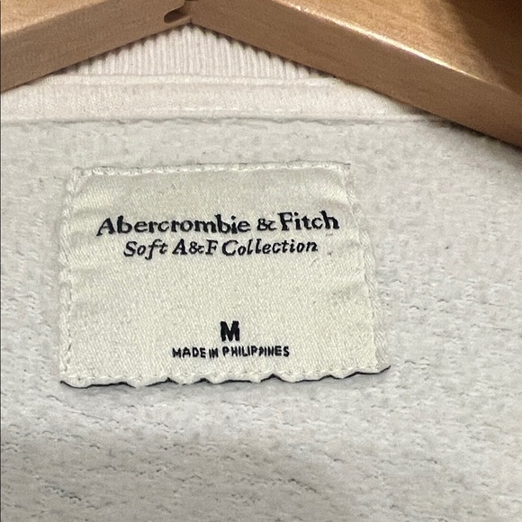 Abercrombie & Fitch White Cropped Quarter-Zip Pullover - Picture 8 of 9